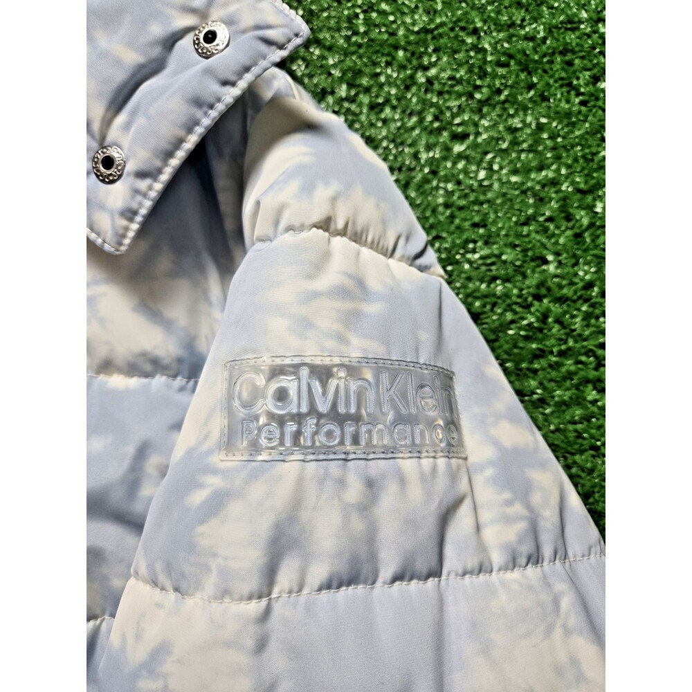 Calvin Klein Performance Puffer Jacket – Blue/White Tie-Dye – Women’s Large - Picture 5 of 16